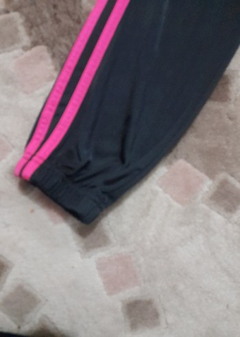 Pembe Şeritli Siyah cocuk Eşofman Altı - Görsel 4