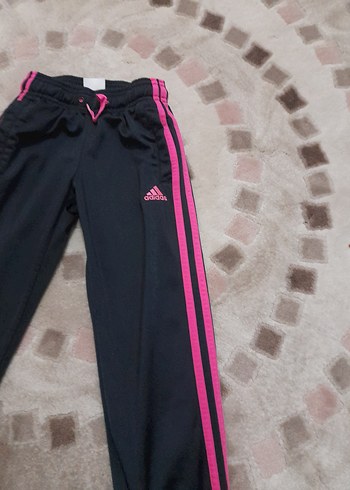 Pembe Şeritli Siyah cocuk Eşofman Altı - Görsel 2