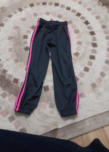 Pembe Şeritli Siyah cocuk Eşofman Altı - Görsel 5