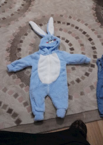 Mavi peluş Bebek Tulumu - Görsel 3