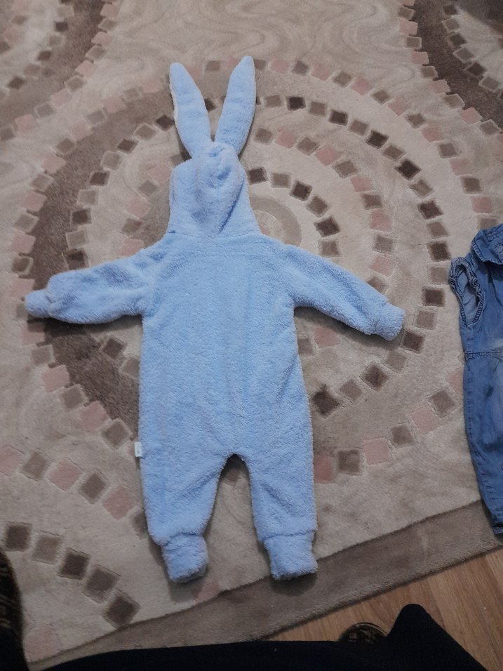 Mavi peluş Bebek Tulumu - Görsel 4