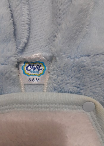 Mavi Kapüşonlu Bebek Tulumu - Görsel 5