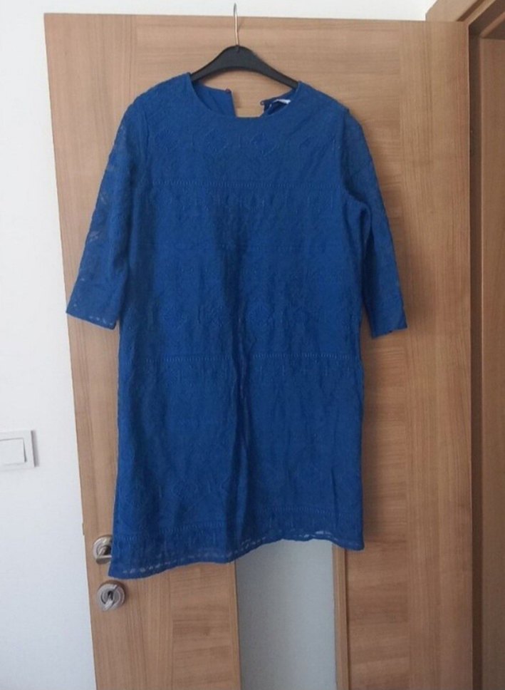 Kadın Mavi Denim Elbise - Görsel 4