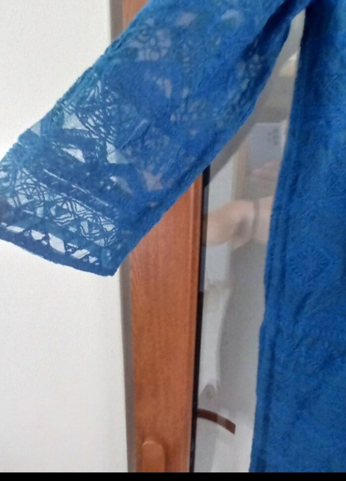 Kadın Mavi Denim Elbise - Görsel 2