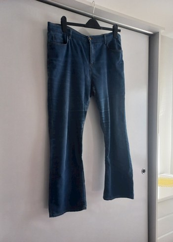 Kadın Mavi Bol Kesim Midi Kot Pantolon - Görsel 2