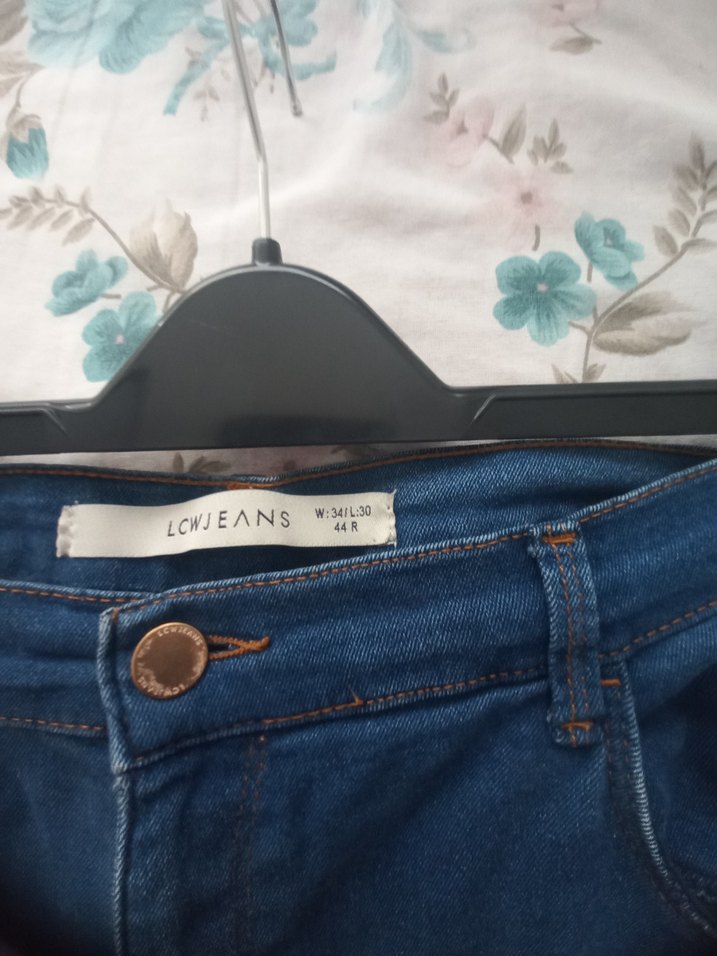 Kadın Mavi Bol Kesim Midi Kot Pantolon - Görsel 5