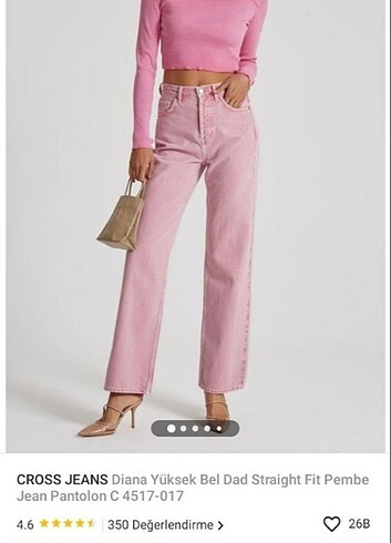 pembe jean straight paça