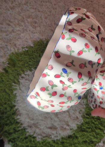 Çiçek Desenli Renkli meyve kase yada dekor - Görsel 4