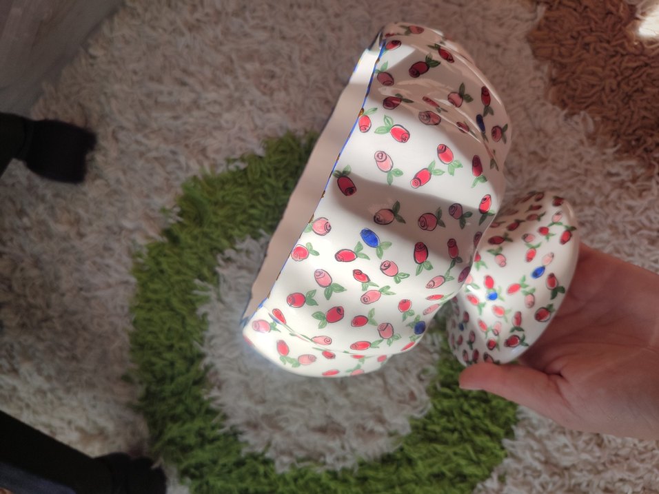 Çiçek Desenli Renkli meyve kase yada dekor - Görsel 4