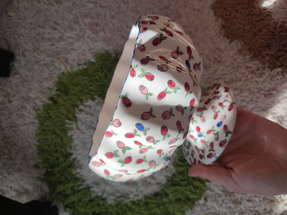 Çiçek Desenli Renkli meyve kase yada dekor - Görsel 3