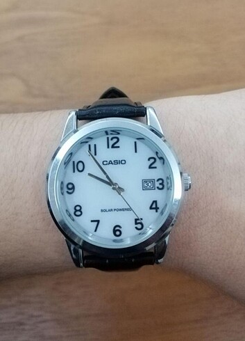 Casio Casio solar powered siyah deri kordon saat