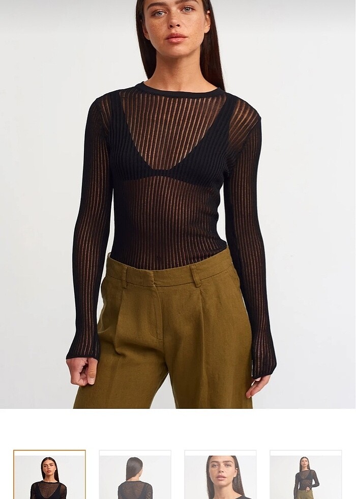 Dilvin transparan bluz - Görsel 2