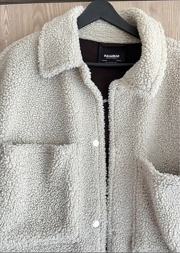 Pull and bear peluş ceket - Görsel 3