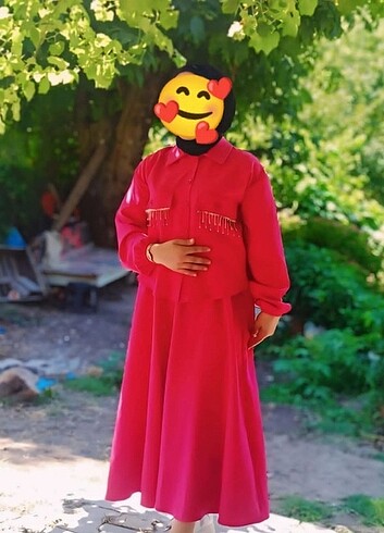 İkili etekli takım 36 38 40 bedene uygun 
