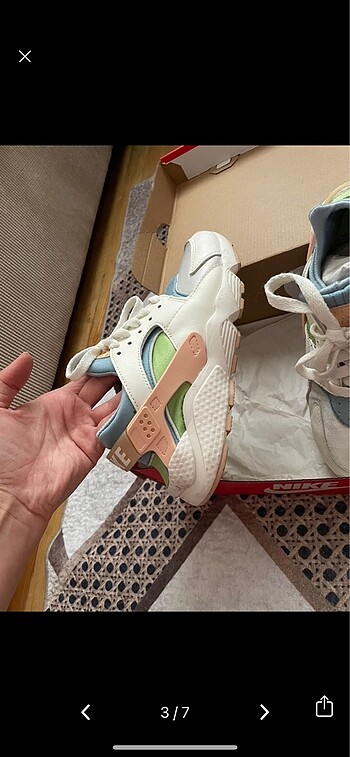 36,5 Beden beyaz Renk Huarache Nike orj