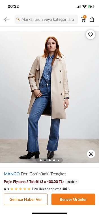 s Beden Mango Deri blazer