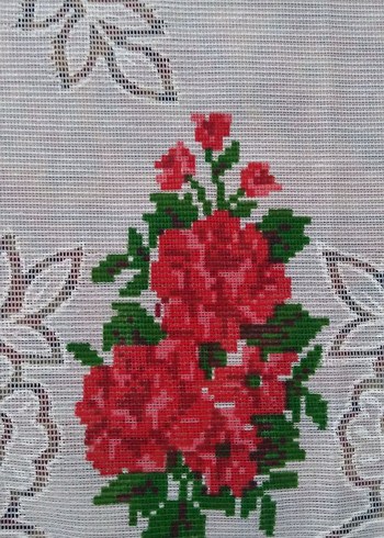 Vintage Nakışlı Beyaz Yatak Örtüsü - Görsel 6