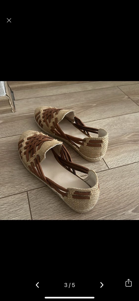 Bej Örgü Kadın Dolgu Topuk Espadril - Görsel 3