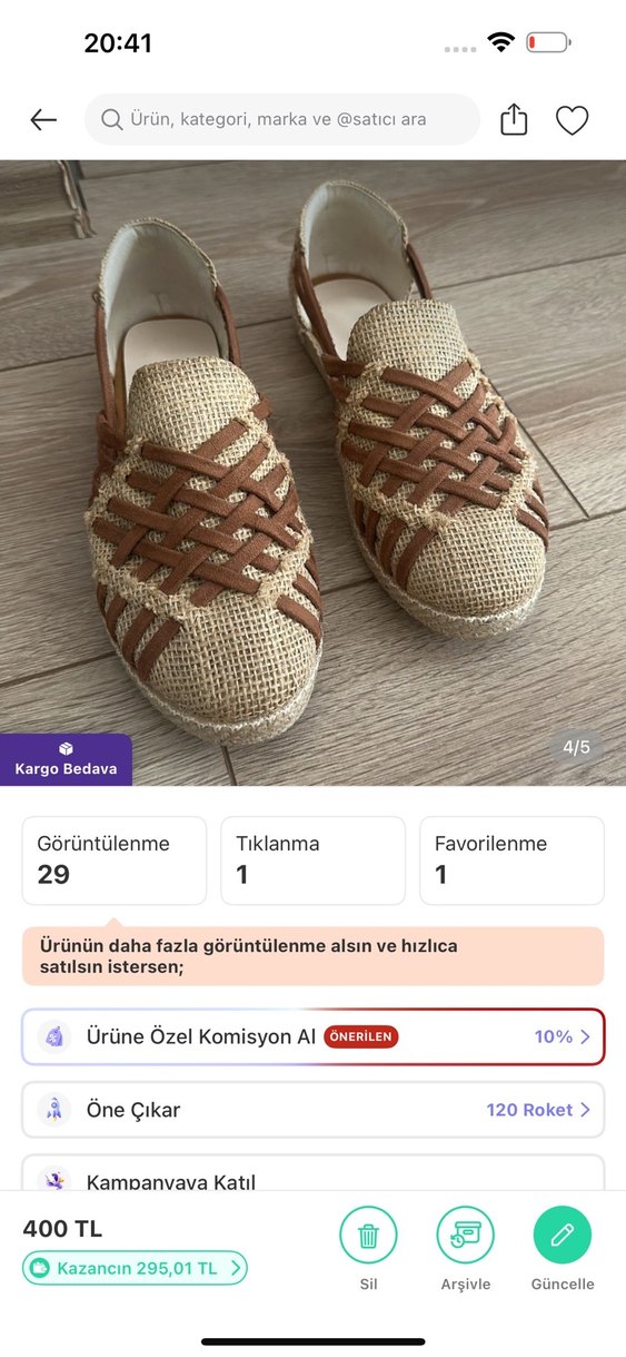 Bej Örgü Kadın Dolgu Topuk Espadril - Görsel 4