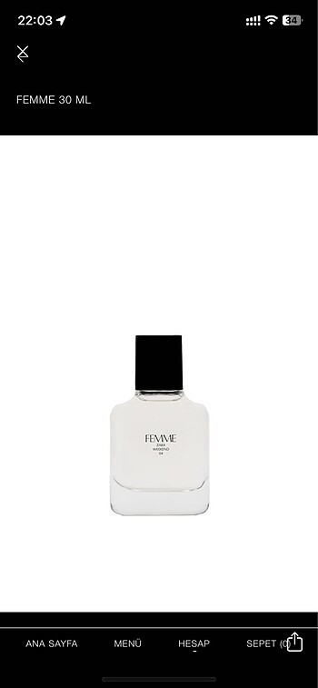 Zara 30 ml parfüm