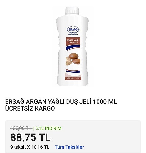 Argan yağı duş jeli