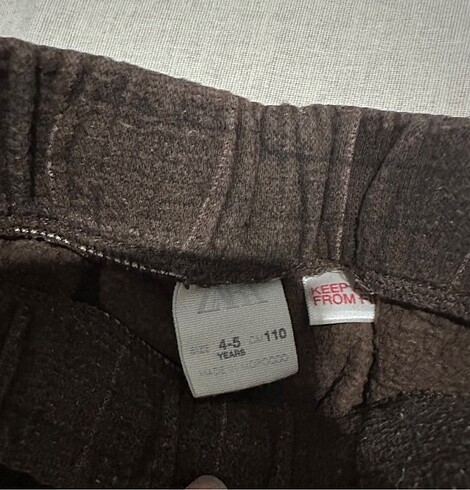 5 Yaş Beden Zara pantolon