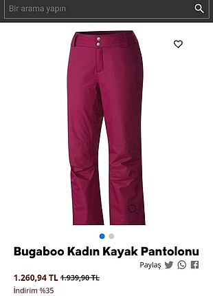 Columbia kayak pantolonu 