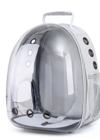 Pastel Pembe Şeffaf Kedi Taşıma Sırt Çantası - Görsel 6