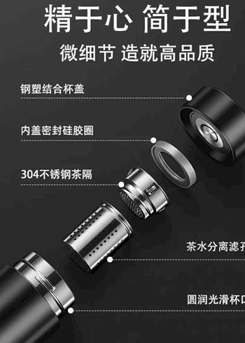 Siyah Akıllı Termos Matara - Görsel 2