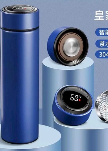 Siyah Akıllı Termos Matara - Görsel 7