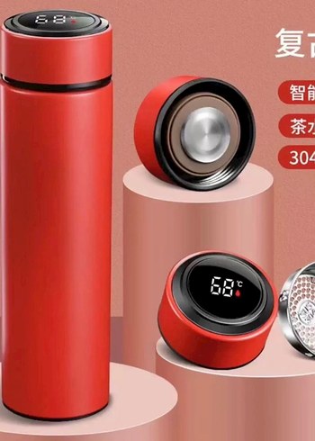 Siyah Akıllı Termos Matara - Görsel 6