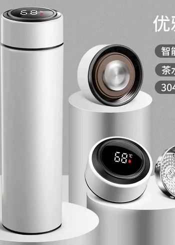 Siyah Akıllı Termos Matara - Görsel 5