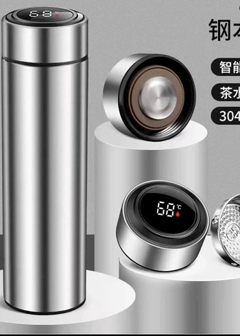 Siyah Akıllı Termos Matara - Görsel 4