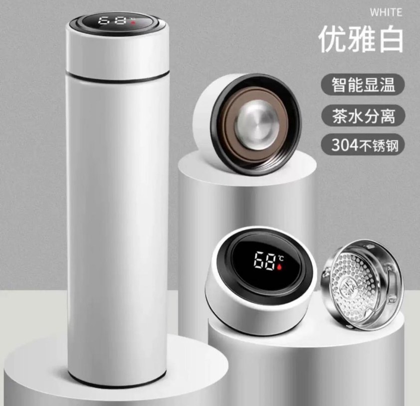 Siyah Akıllı Termos Matara - Görsel 5