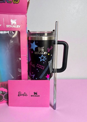 Barbie Stanley Renkli Termos Bardak - Görsel 2