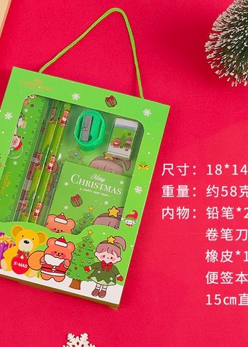 Renkli Yılbaşı Temalı Çocuk Kırtasiye Seti - Görsel 2