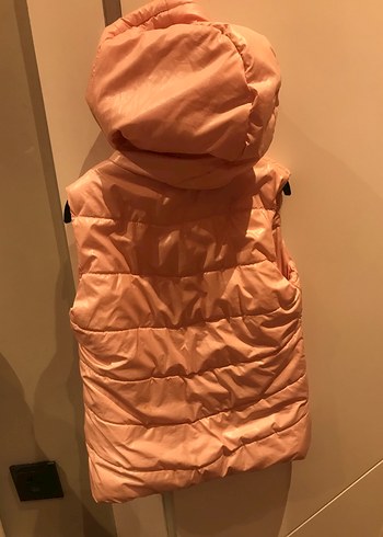 Kız Çocuk Parlak Pembe Fermuarlı Yelek - Görsel 2