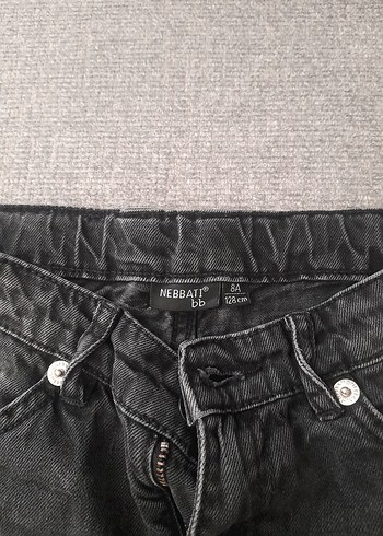 8 Yaş Beden Gri Loose Fit çocuk Kot Pantolon