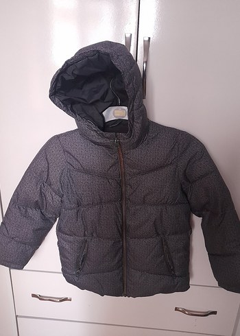 Zara Kapüşonlu Fermuarlı Erkek Çocuk Gri Zara Mont