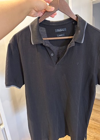 Pierre Cardin Düğmeli Siyah Erkek Polo Tişört