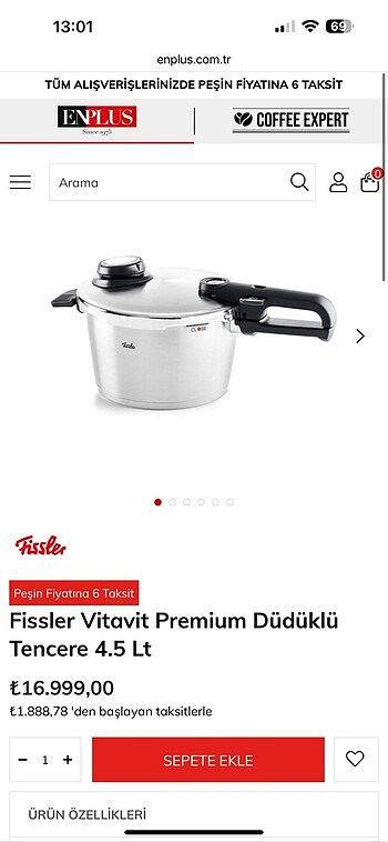 Fissler FİSSLER VİTAVİT PREMIUM 4.5 Litre 0 ÜRÜN