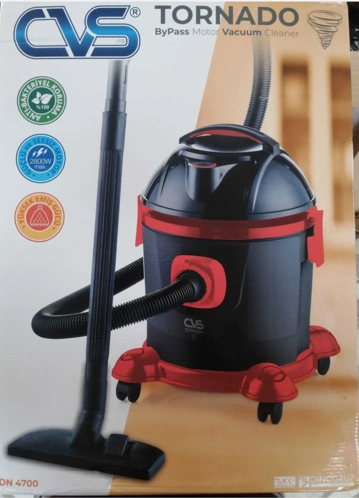 Kırmızı Silindir Elektrikli Süpürge - Görsel 2