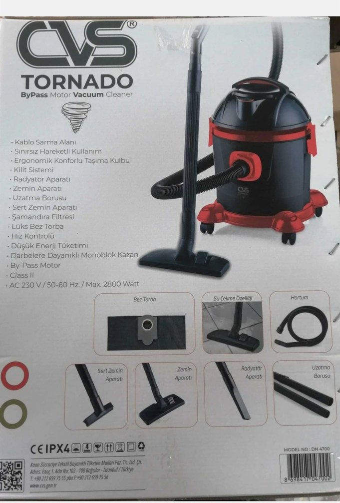 Kırmızı Silindir Elektrikli Süpürge - Görsel 3