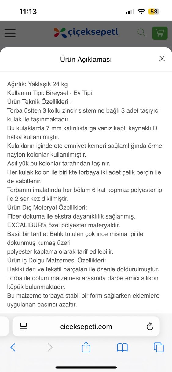 Zincir Detaylı Siyah Deri Boks Torbası - Görsel 3