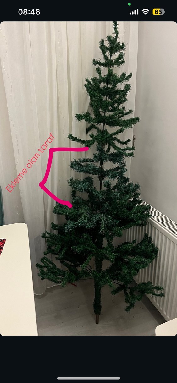 Çok Renkli Yılbaşı Ağacı ve Süsü - Görsel 4