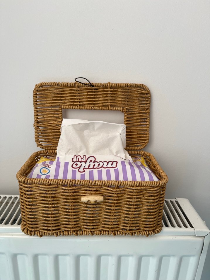 Bohem hasır peçetelik - Görsel 2