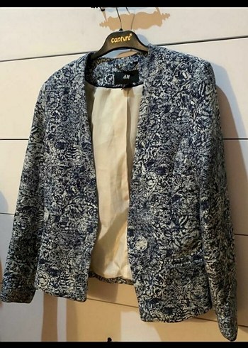 Desenli Düğmeli Kadın Blazer - Görsel 4