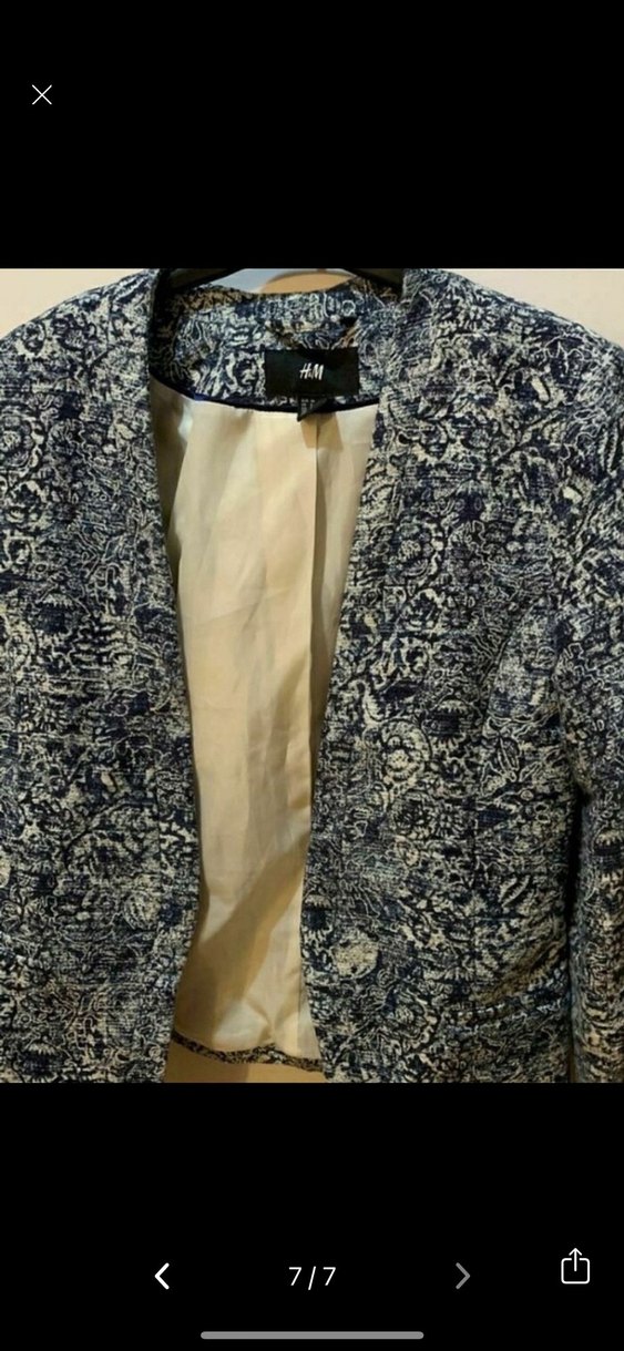 Desenli Düğmeli Kadın Blazer - Görsel 5