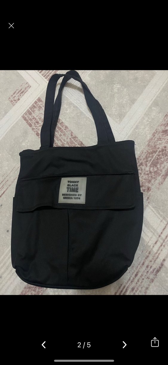 Siyah Baskılı Kadın Çanta - Görsel 2