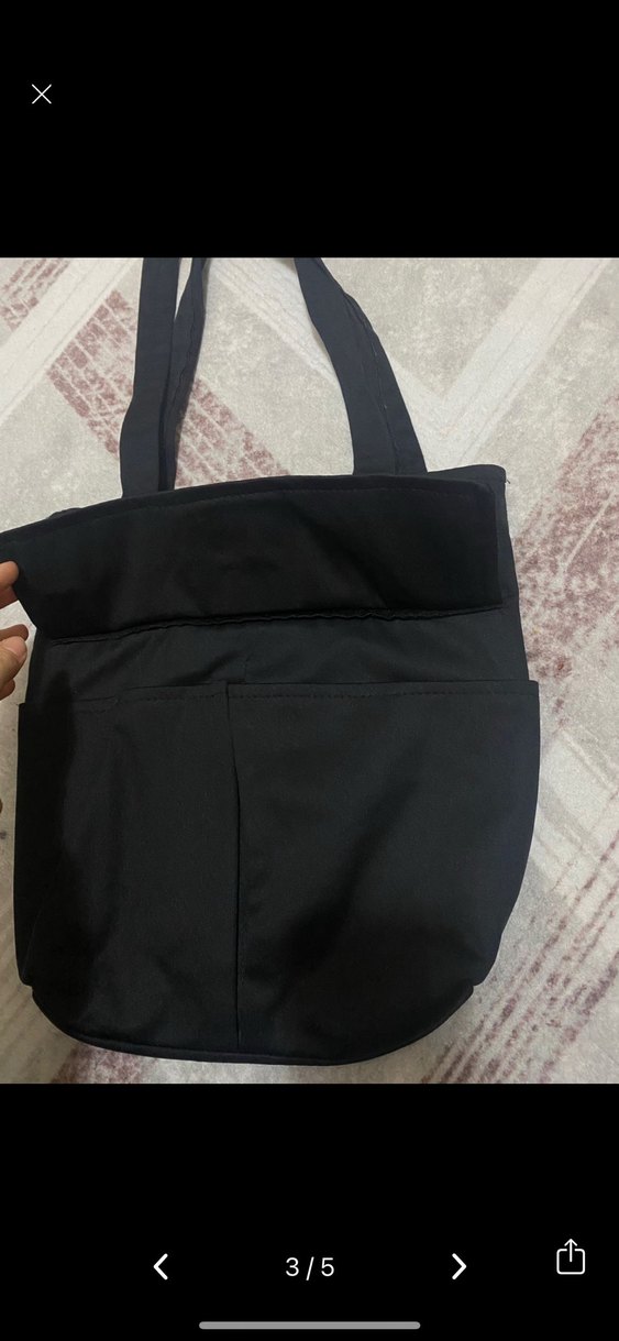 Siyah Baskılı Kadın Çanta - Görsel 3